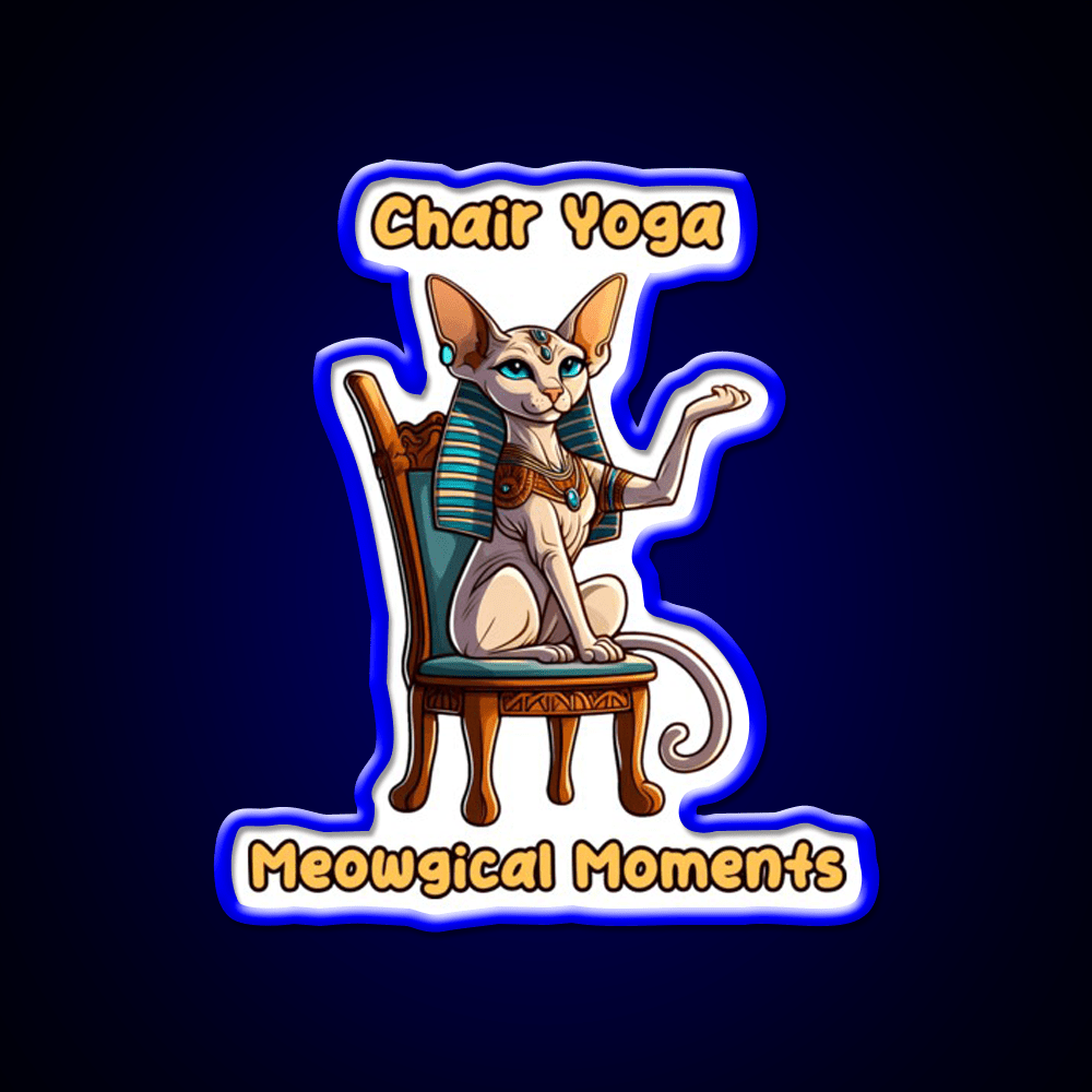 Chair Yoga Cat Pose Yoga Led Neon Sign Yoga Studio Rgb Color - Shineneon
