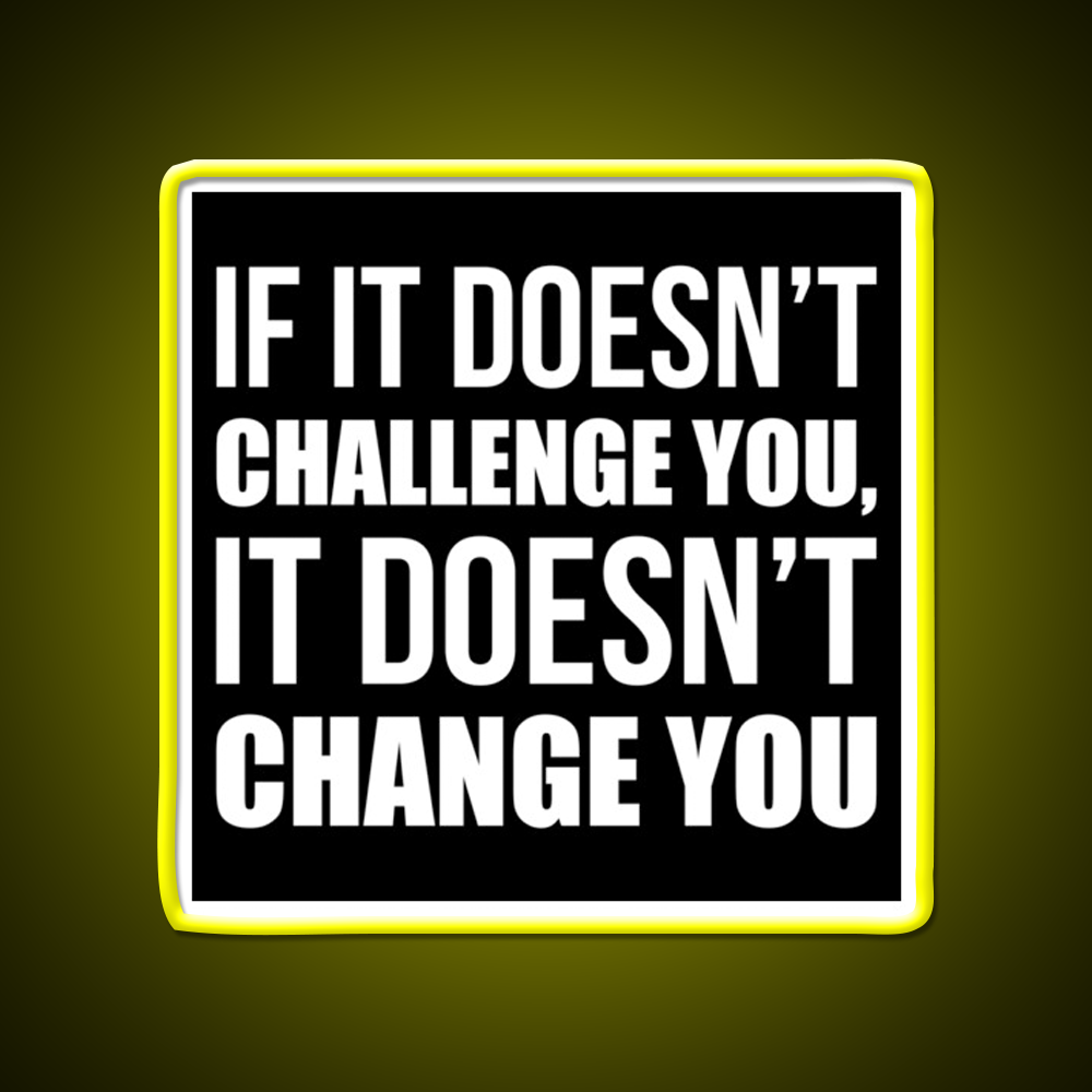 Challenge You Gym Fitness Motivational Gym Fitness Led Neon Sign Rgb Color - LED neon sign view 7