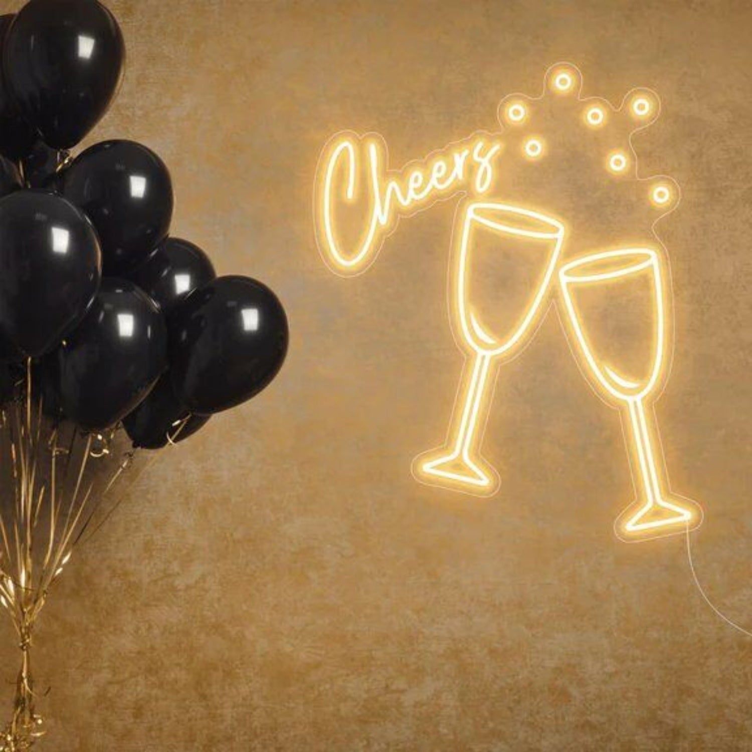 Champagne Cheers Neon Light For Celebratory And Social Spaces | Shineneon