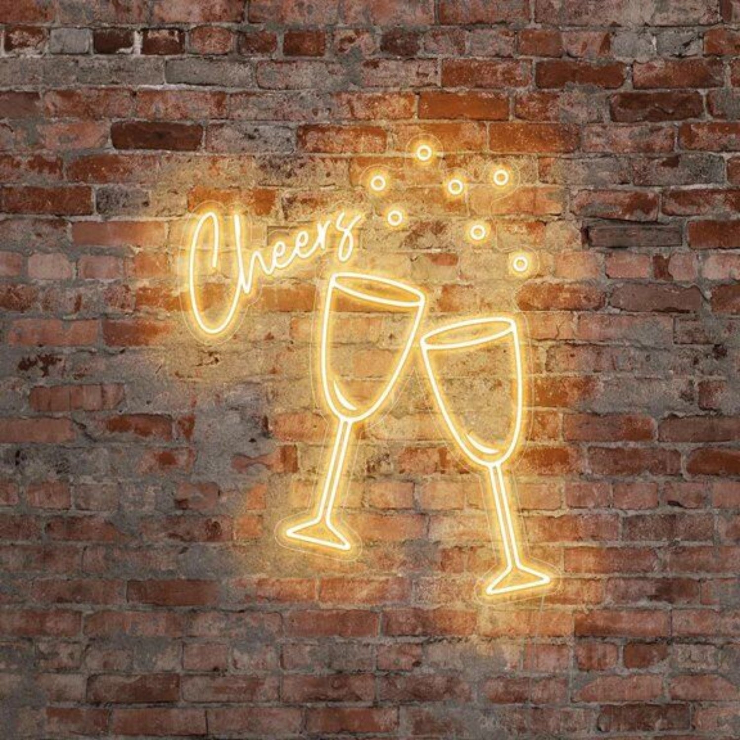 Champagne Cheers Neon Light For Celebratory And Social Spaces | Shineneon