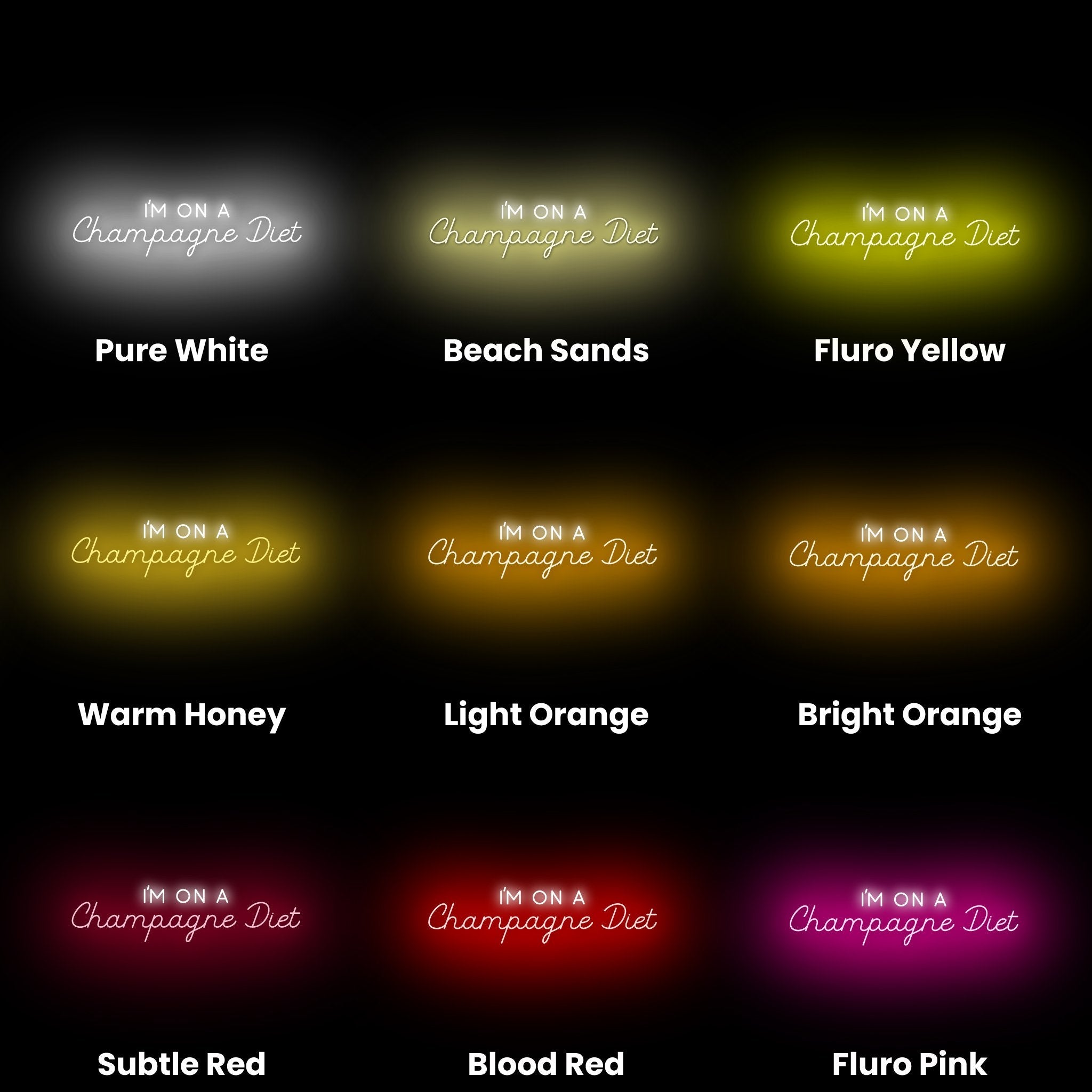 Champagne Diet Led Neon Sign | Shineneon