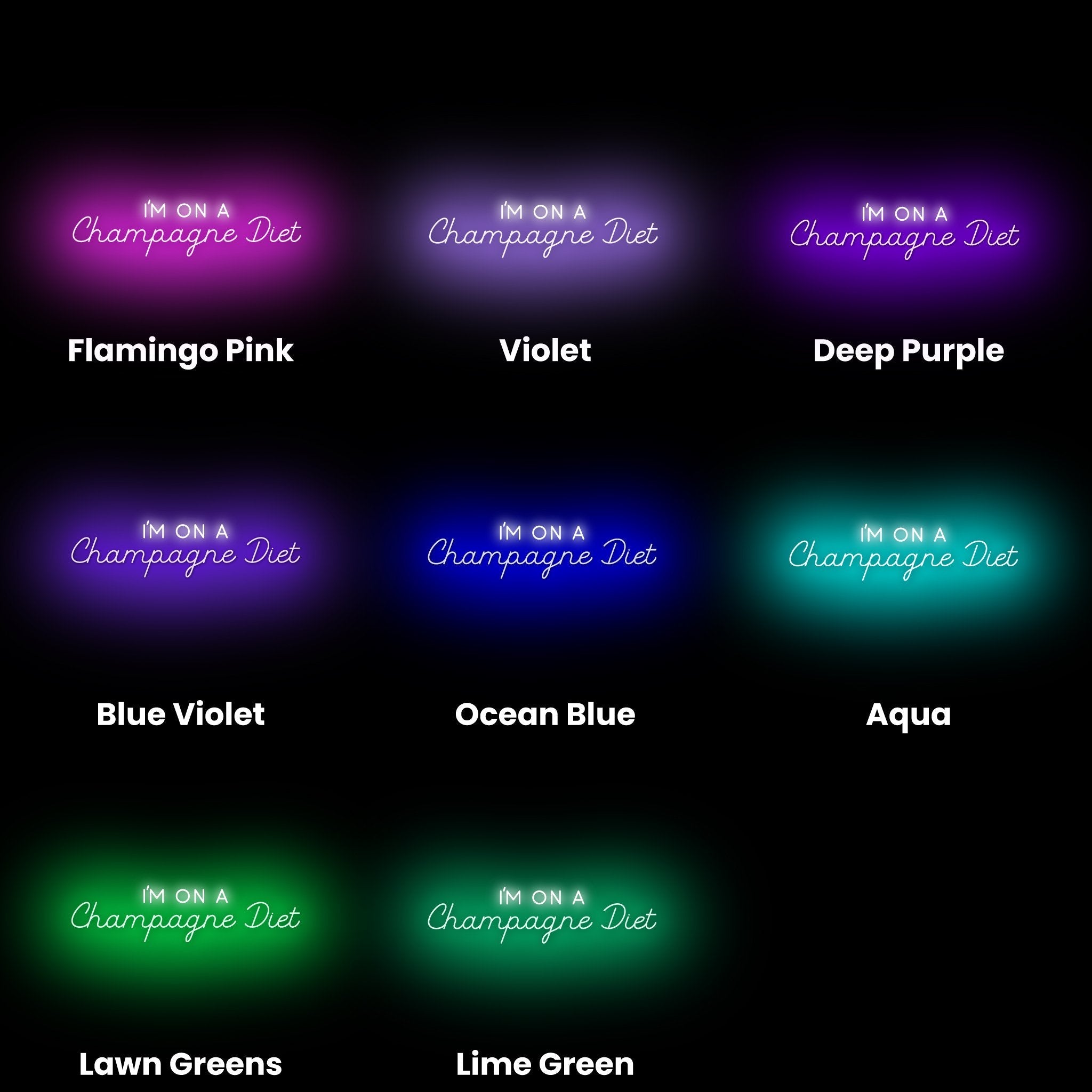 Champagne Diet Led Neon Sign | Shineneon