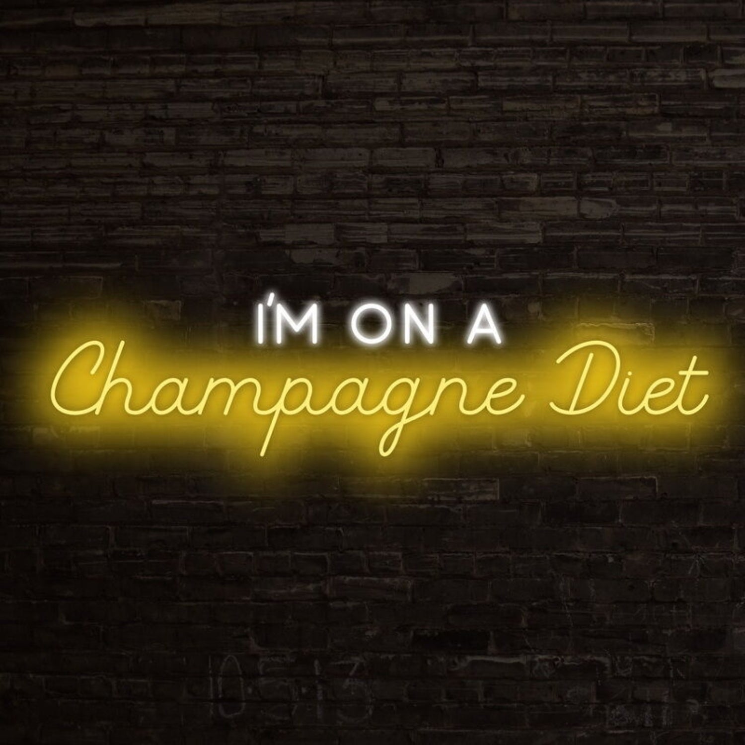Champagne Diet Led Neon Sign Adds A Fun Touch To Party Decor - Shineneon