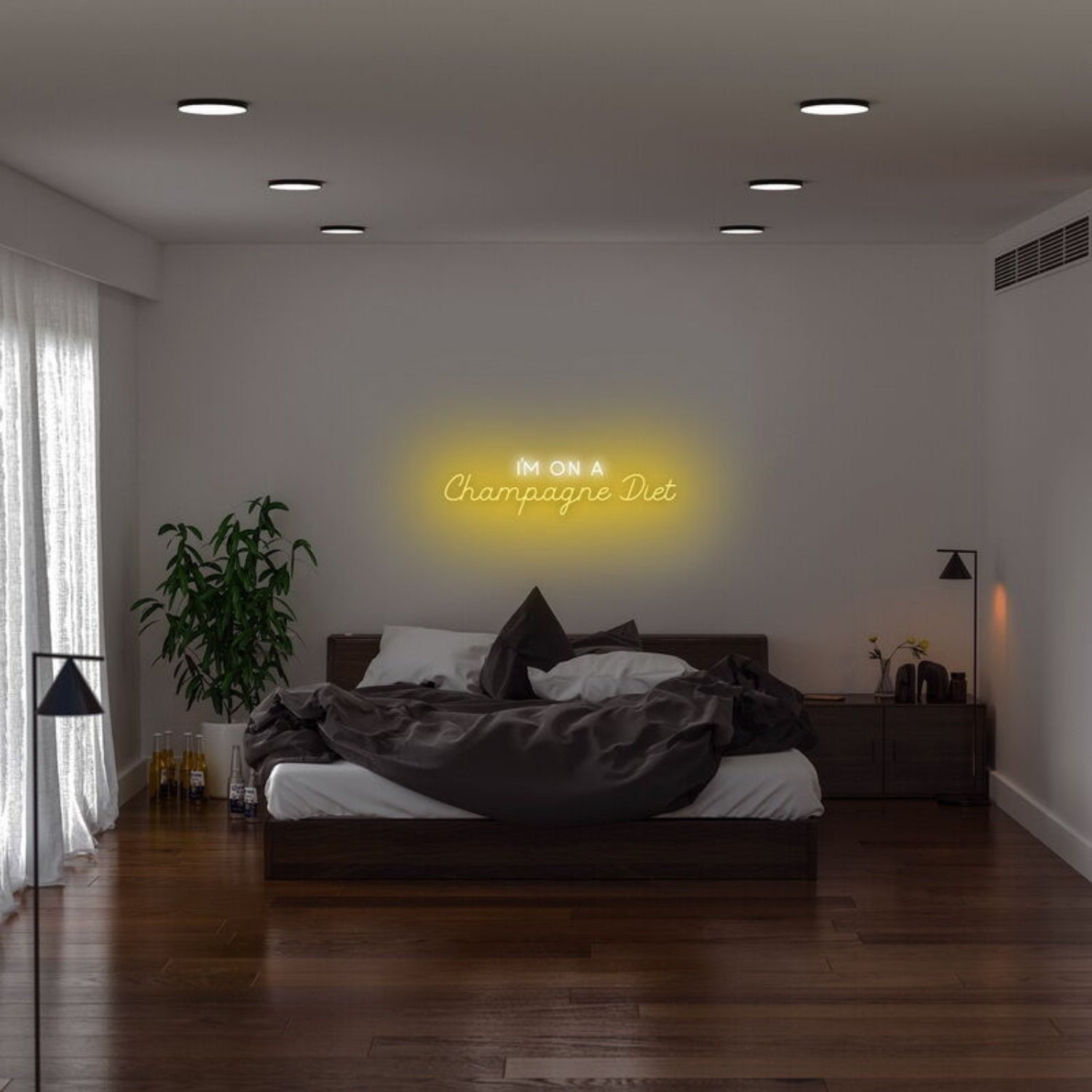 Champagne Diet Led Neon Sign Adds A Fun Touch To Party Decor - Shineneon
