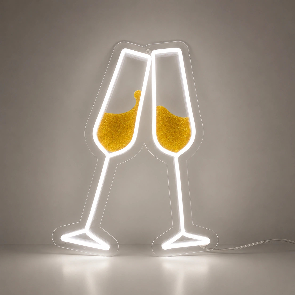 Champagne Glasses Neon Sign LED Neon Sign main product image