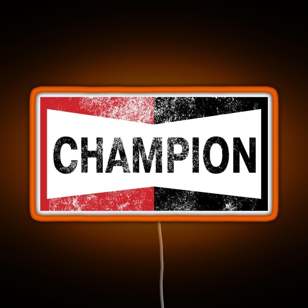 Champion Vintage Logo Rgb Led Neon Sign Pop Wall Art - Shineneon