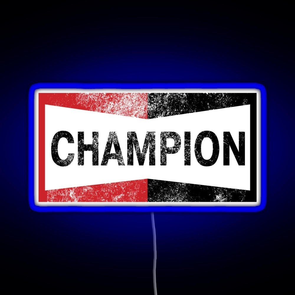 Champion Vintage Logo Rgb Led Neon Sign Pop Wall Art - Shineneon