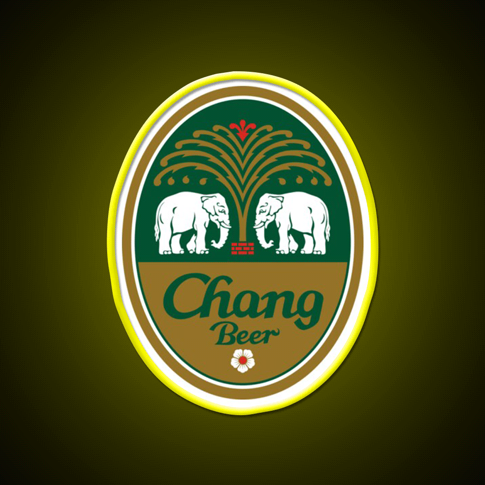 Chang Beer Bar Decor Led Neon Sign Wall Art Rgb Color - Custom LED neon sign front view