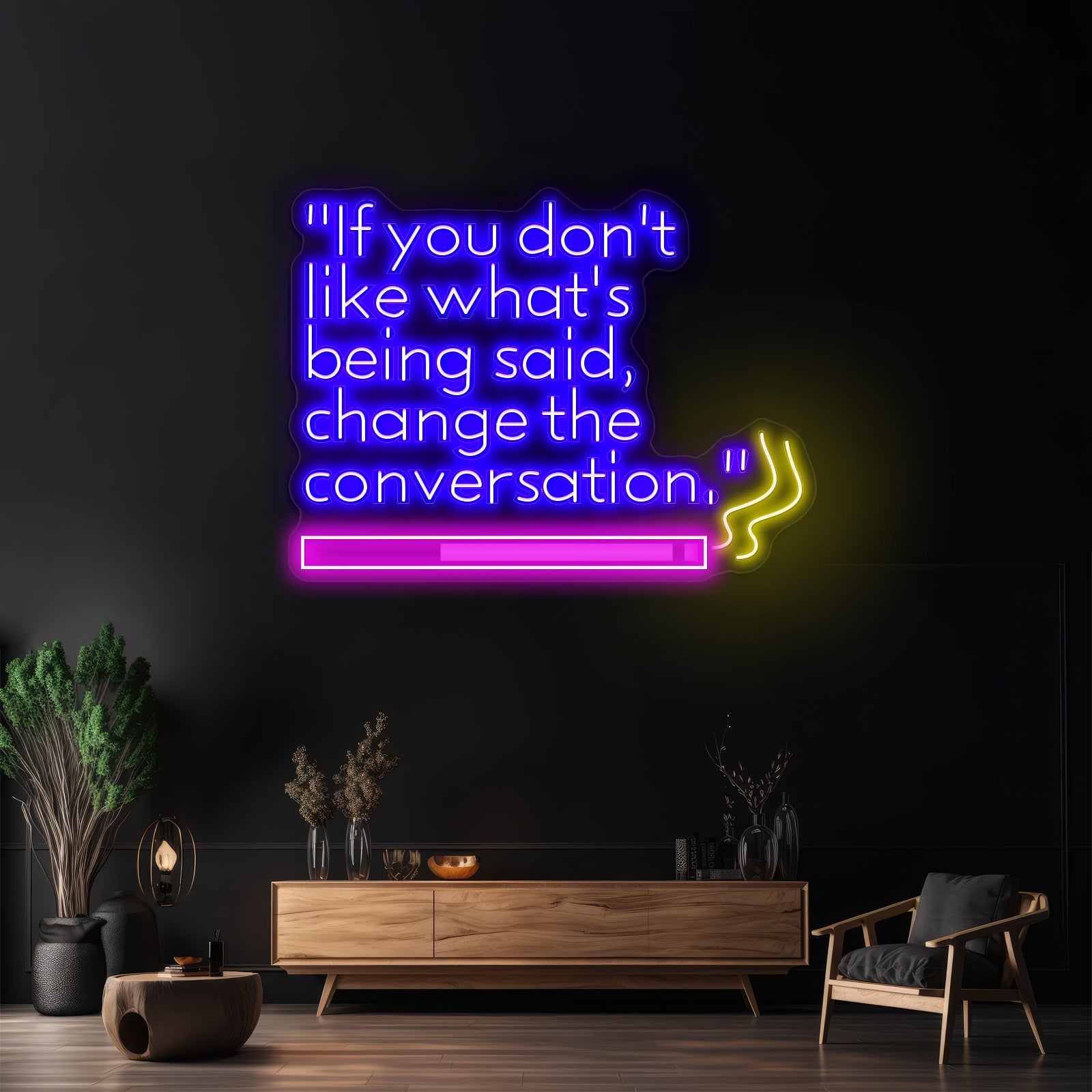 Change The Conversation Artwork Business Neon Sign - Shineneon