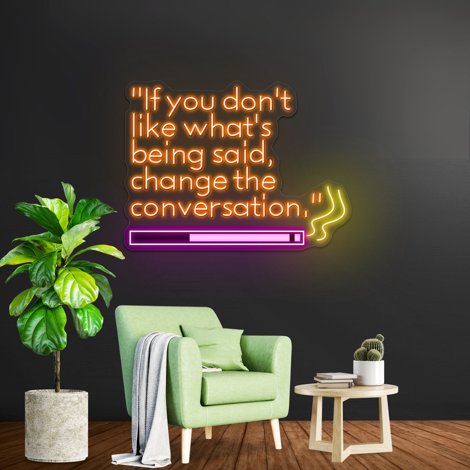 Change The Conversation Artwork Business Neon Sign - Shineneon
