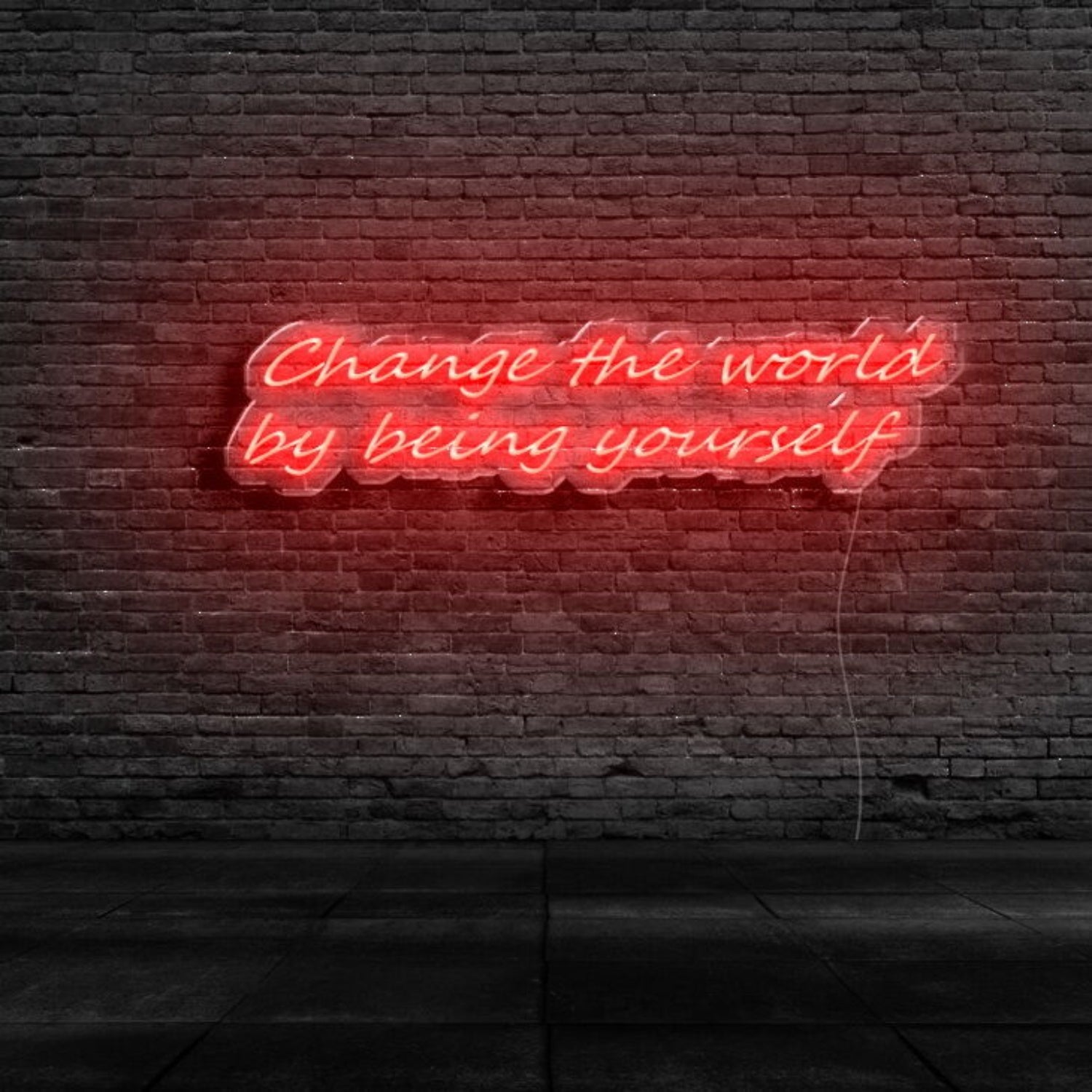 Change The World By Being Yourself Neon Sign | Shineneon