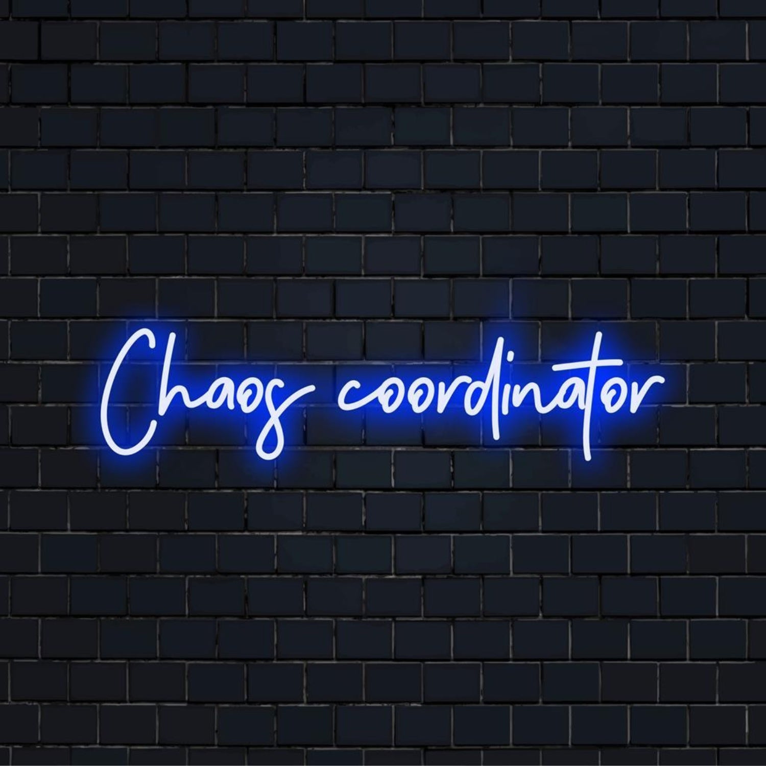 Chaos Coordinator Blue Glow Led Neon Sign For Creative Spaces | Shineneon