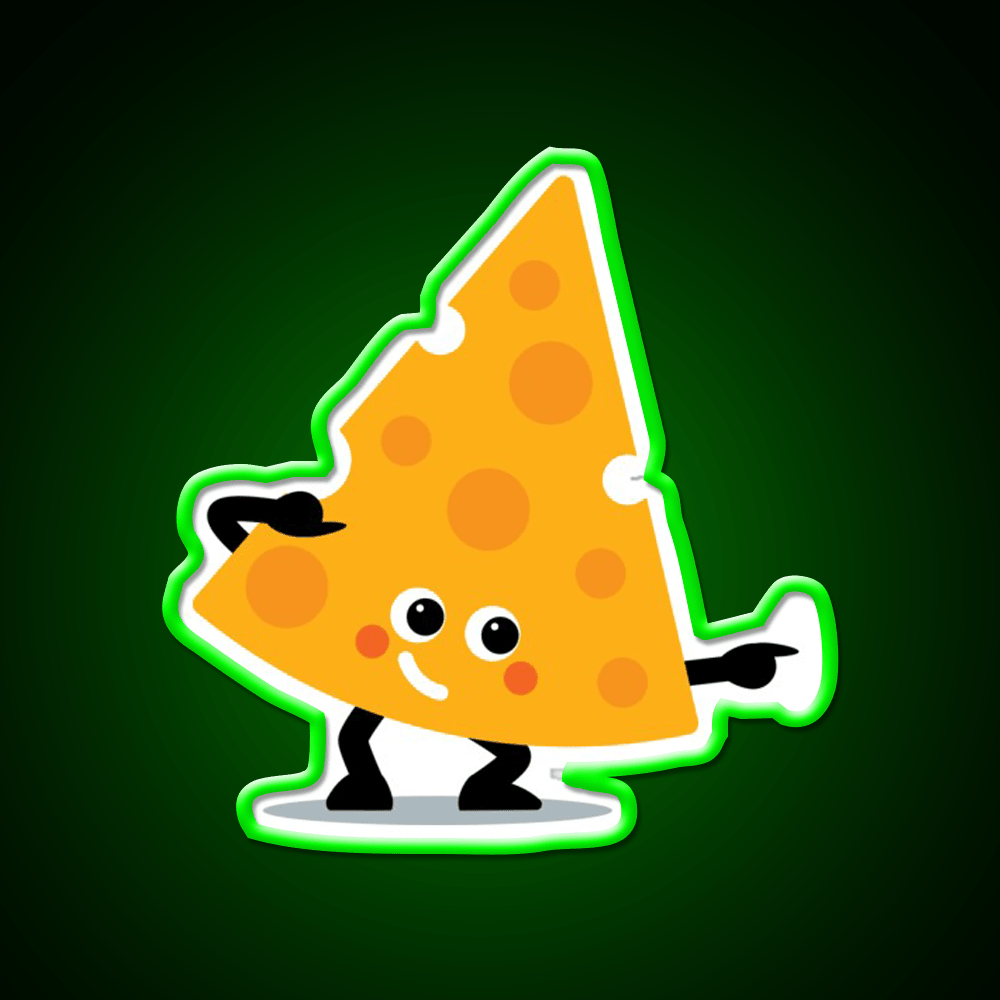 Character Fusion Just Cheese Snack Food Led Neon Sign Rgb Color - Shineneon