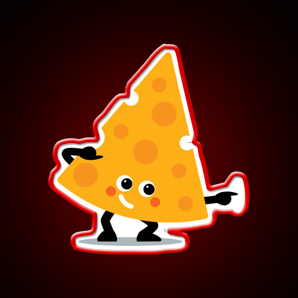 Character Fusion Just Cheese Snack Food Led Neon Sign Rgb Color - Shineneon