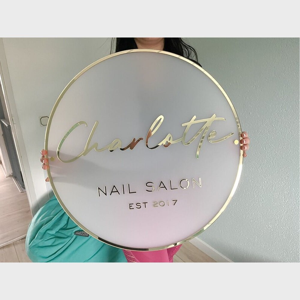 Charlotte Nail Salon Acrylic Business Logo Sign - Shineneon