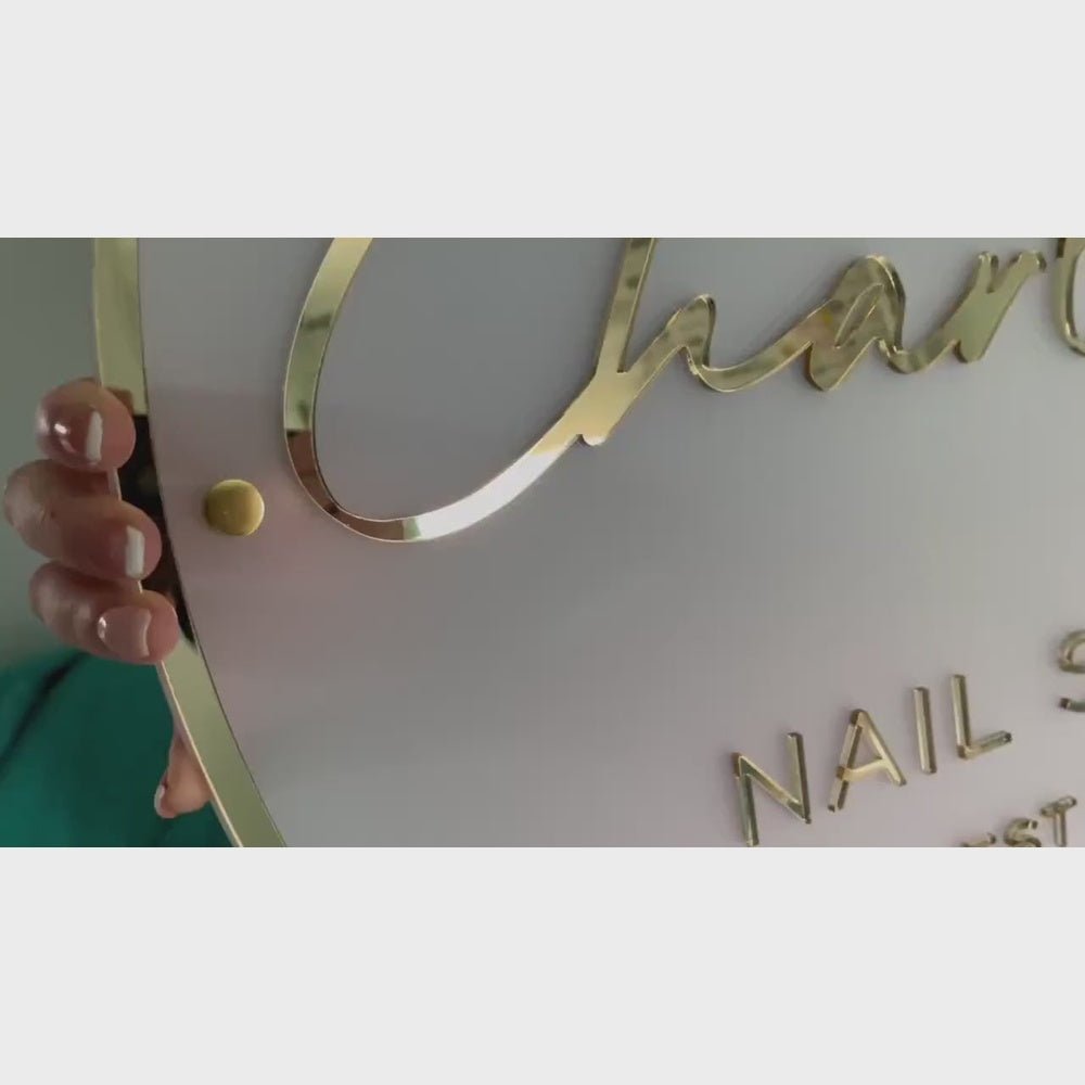 Charlotte Nail Salon Acrylic Business Logo Sign - Shineneon