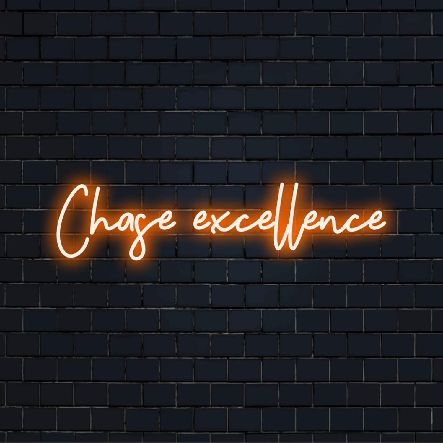 Chase Excellence Amber Led Neon Sign Office Studio Wall Decor | Shineneon