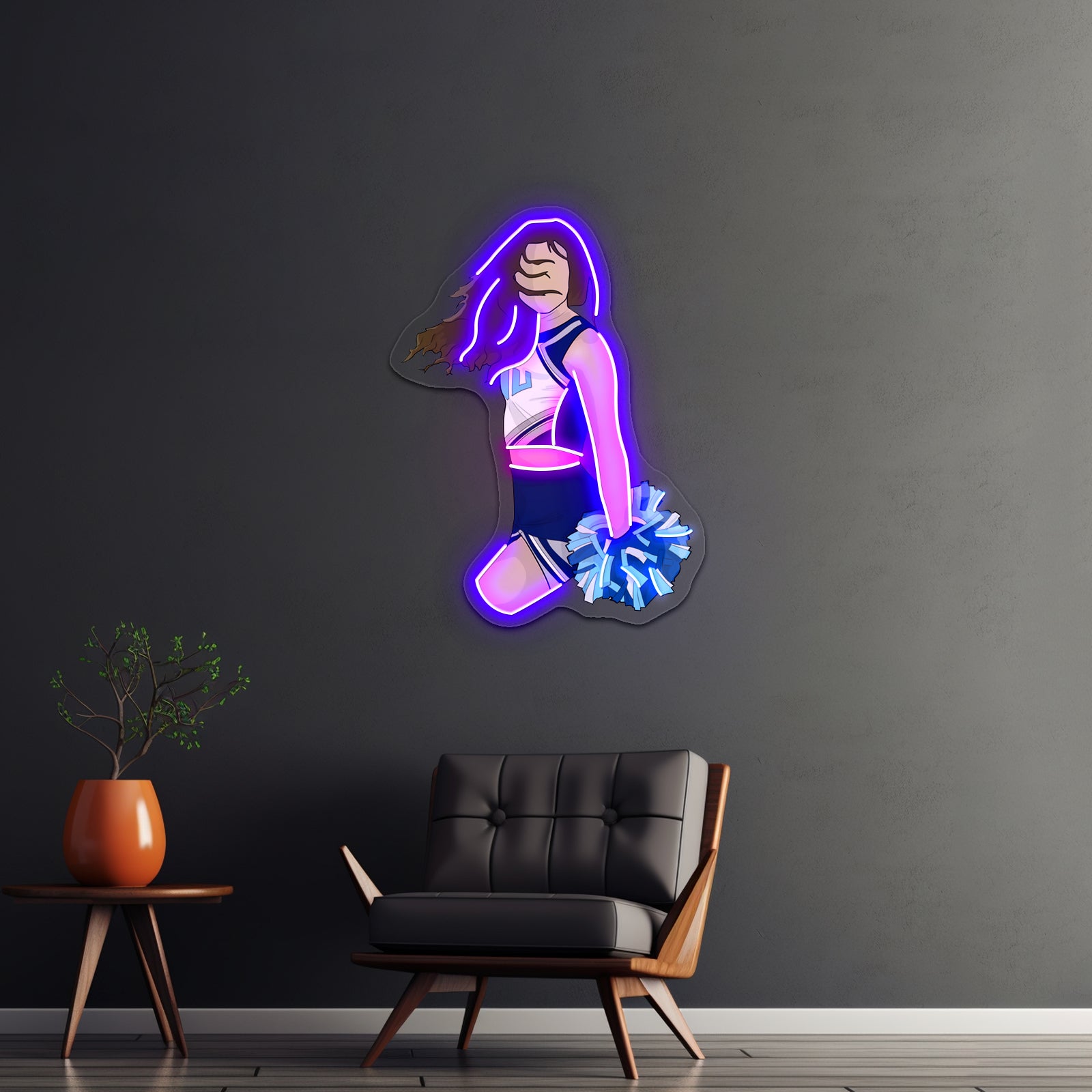 Cheerleader Wave Artwork Business Neon Sign | Shineneon