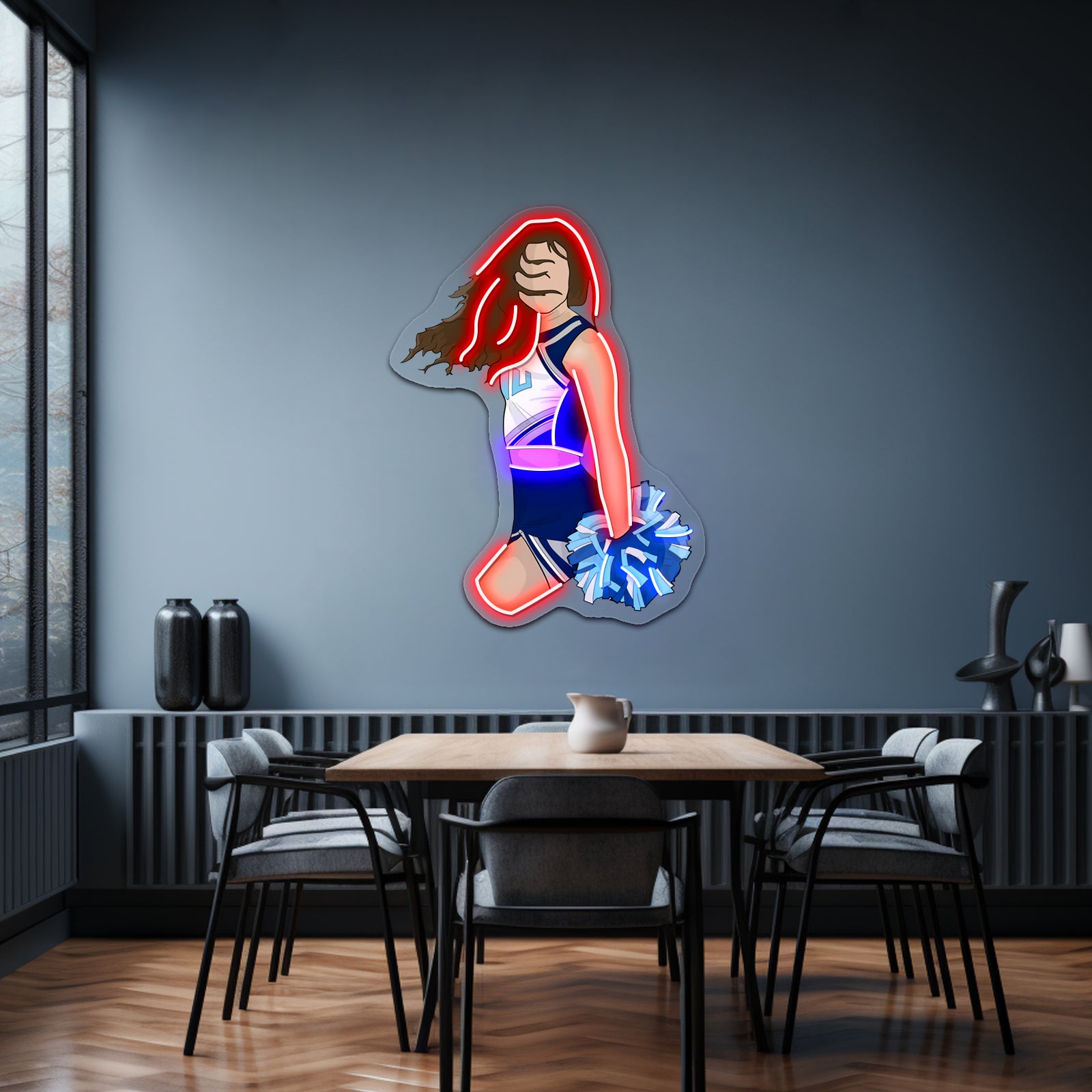 Cheerleader Wave Artwork Business Neon Sign | Shineneon