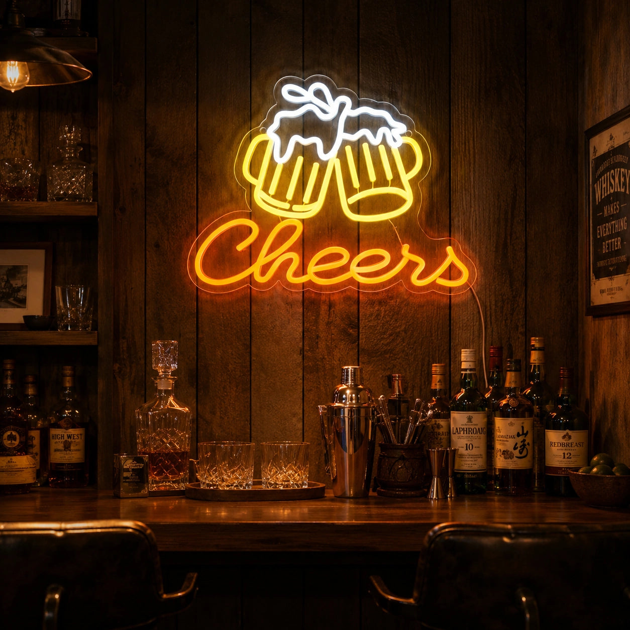 Cheers Beer Mug Neon Sign LED Neon Sign real lifestyle scene