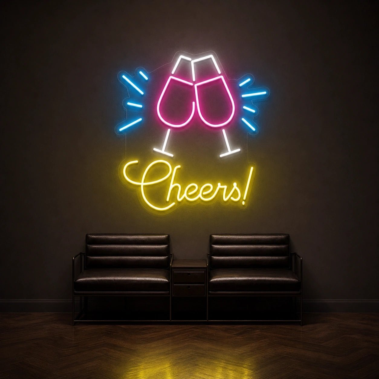 Cheers Man Cave LED Neon Sign Home Bar Wall Decoration - Shineneon