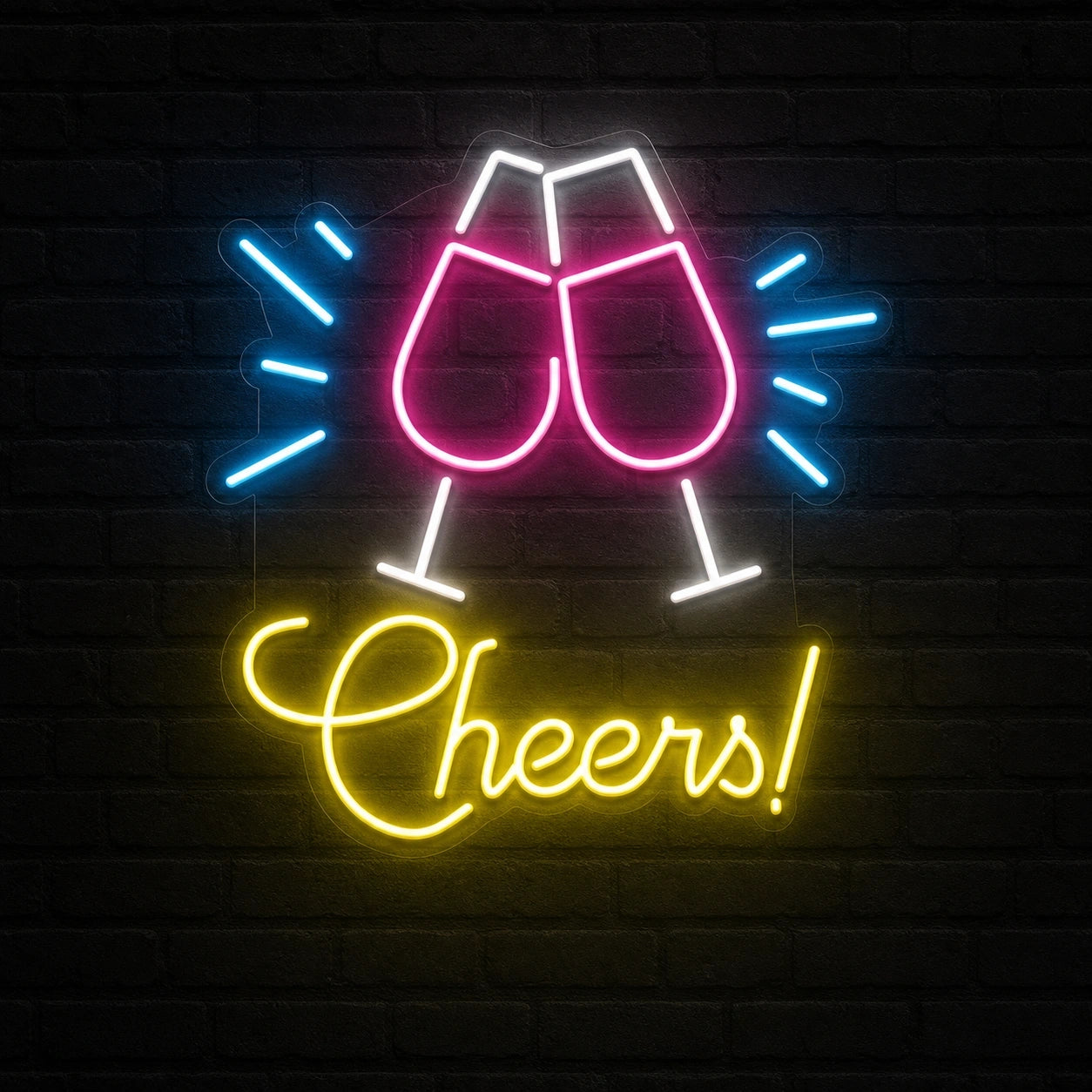 Cheers Man Cave LED Neon Sign Home Garage Wall Decoration main product image