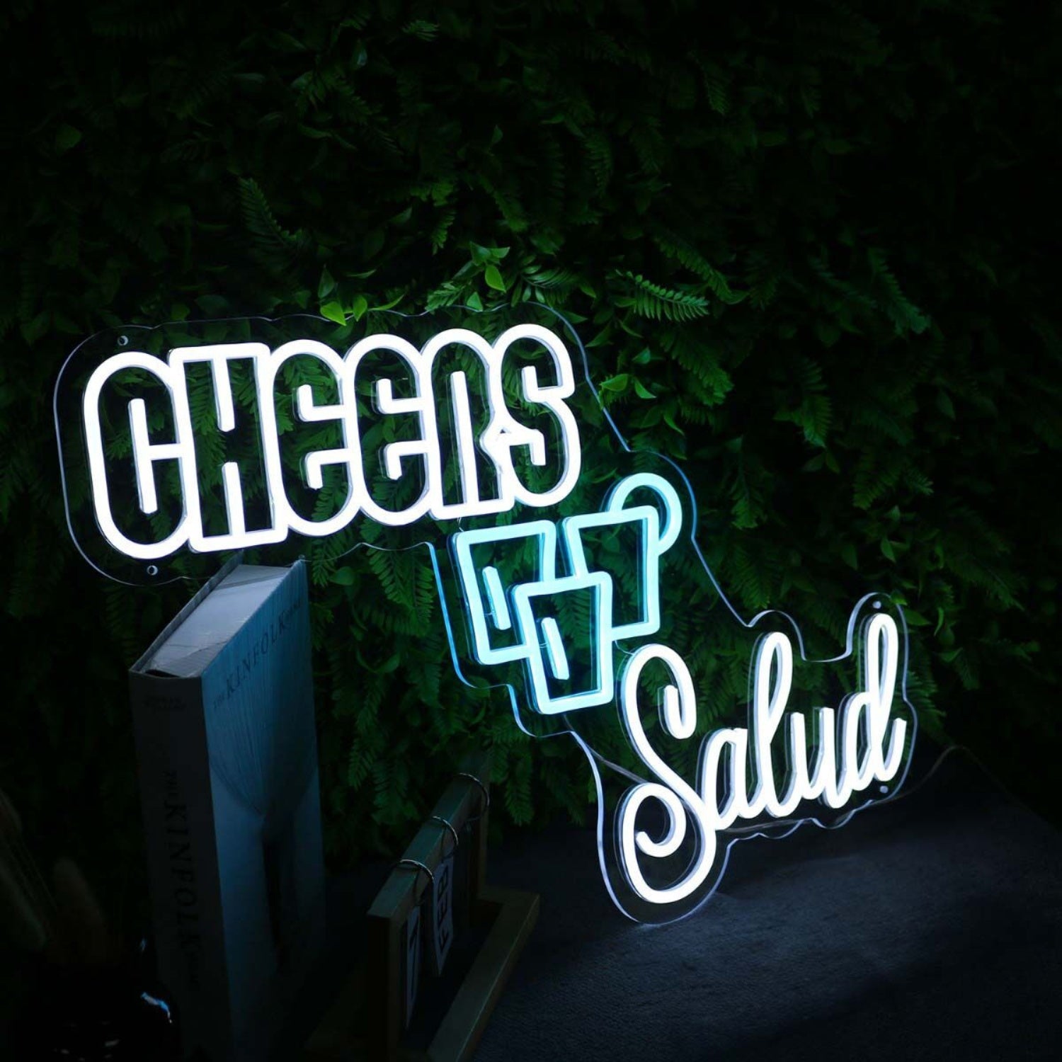 Cheers Salud White Custom Neon Sign | Shineneon