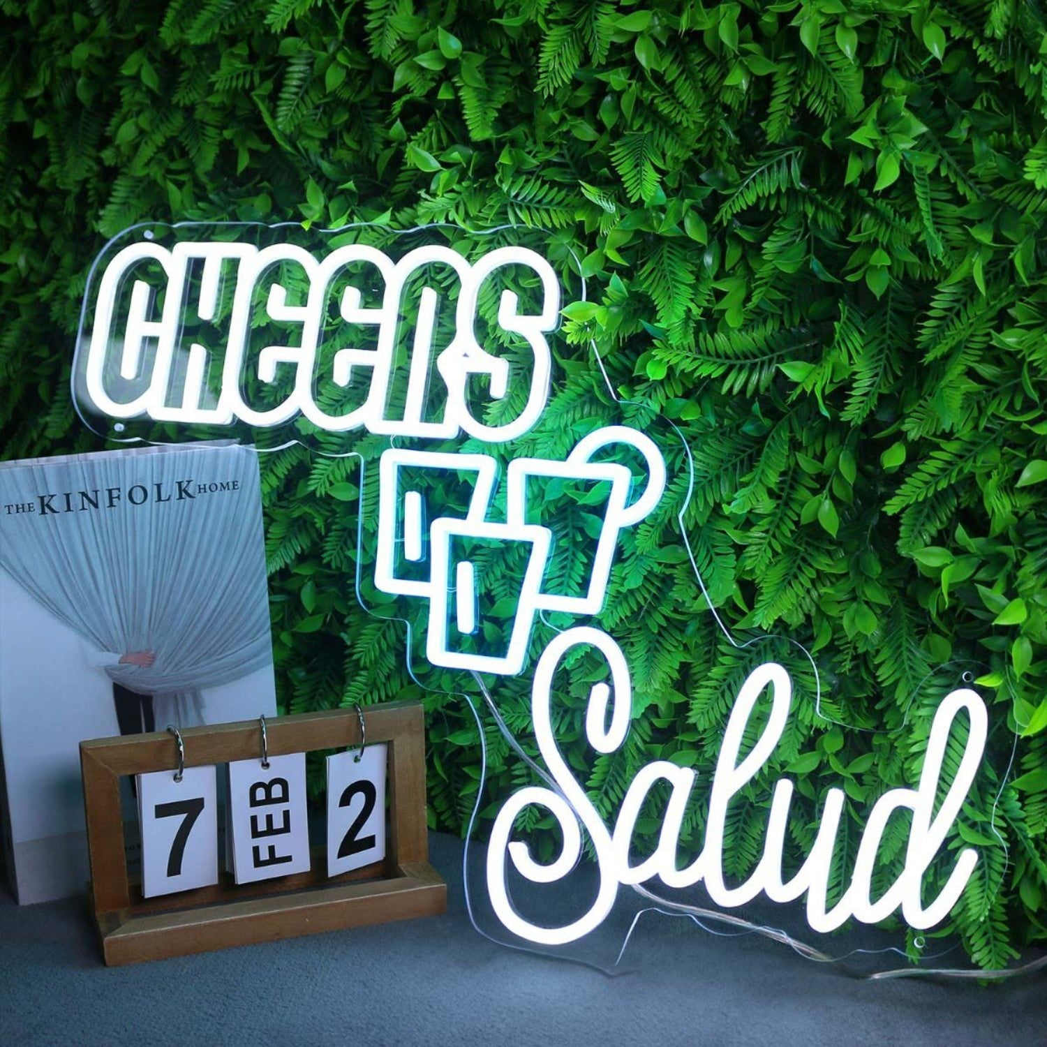 Cheers Salud White Custom Neon Sign | Shineneon