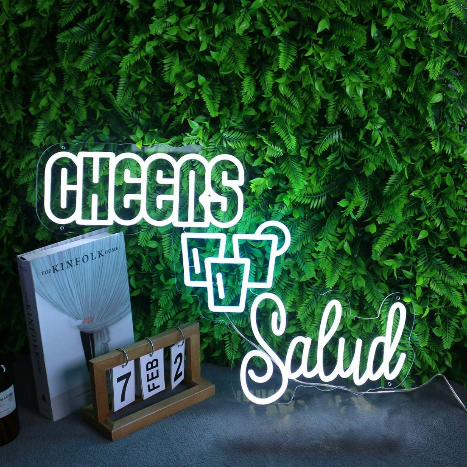 Cheers Salud White Custom Neon Sign | Shineneon