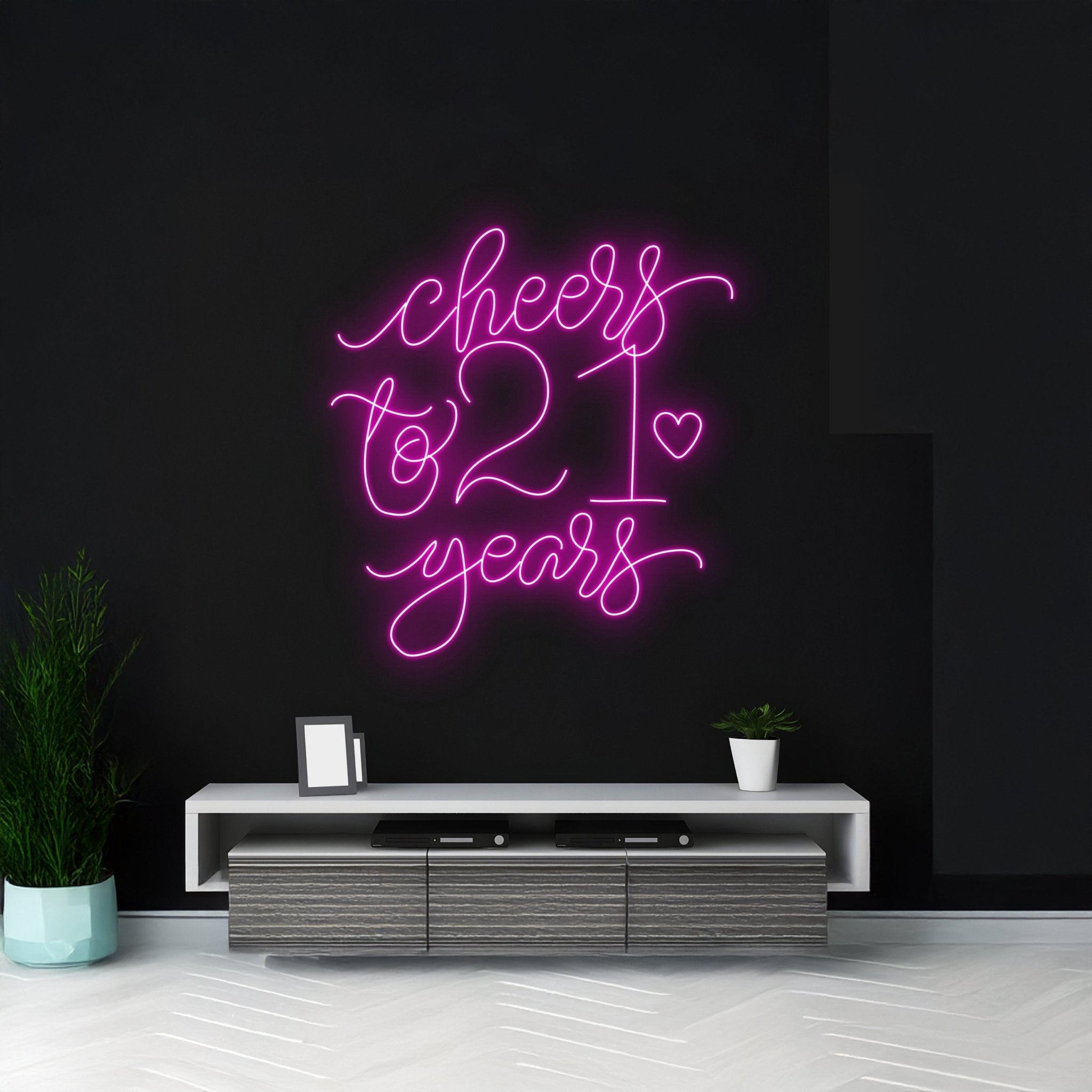 Cheers To 21 Years Neon Sign - Shineneon