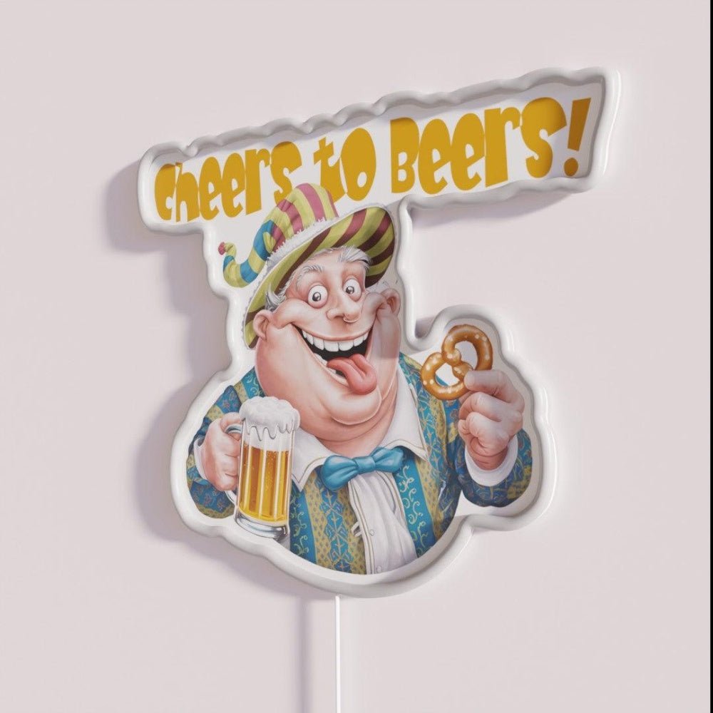Cheers To Beers Rgb Led Neon Sign Bar Art - Shineneon