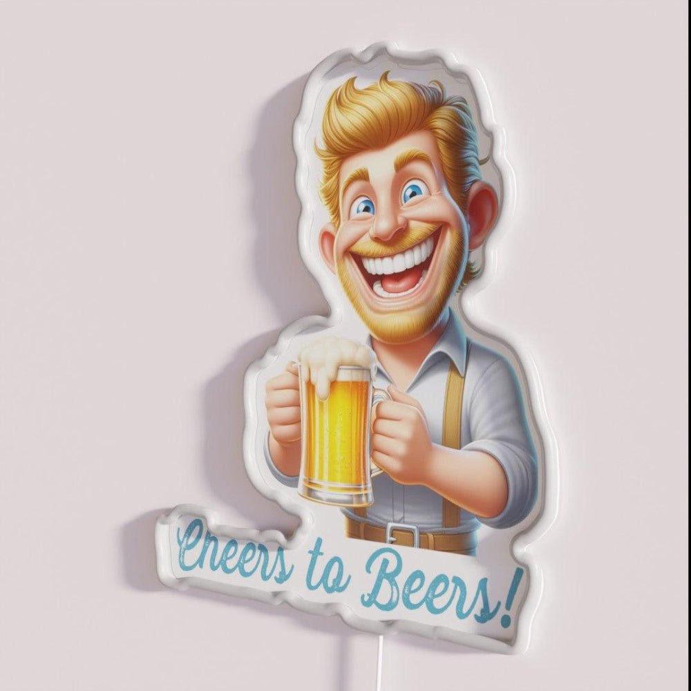 Cheers To Beers Rgb Led Neon Sign Bar Uv Printed Decor - Shineneon