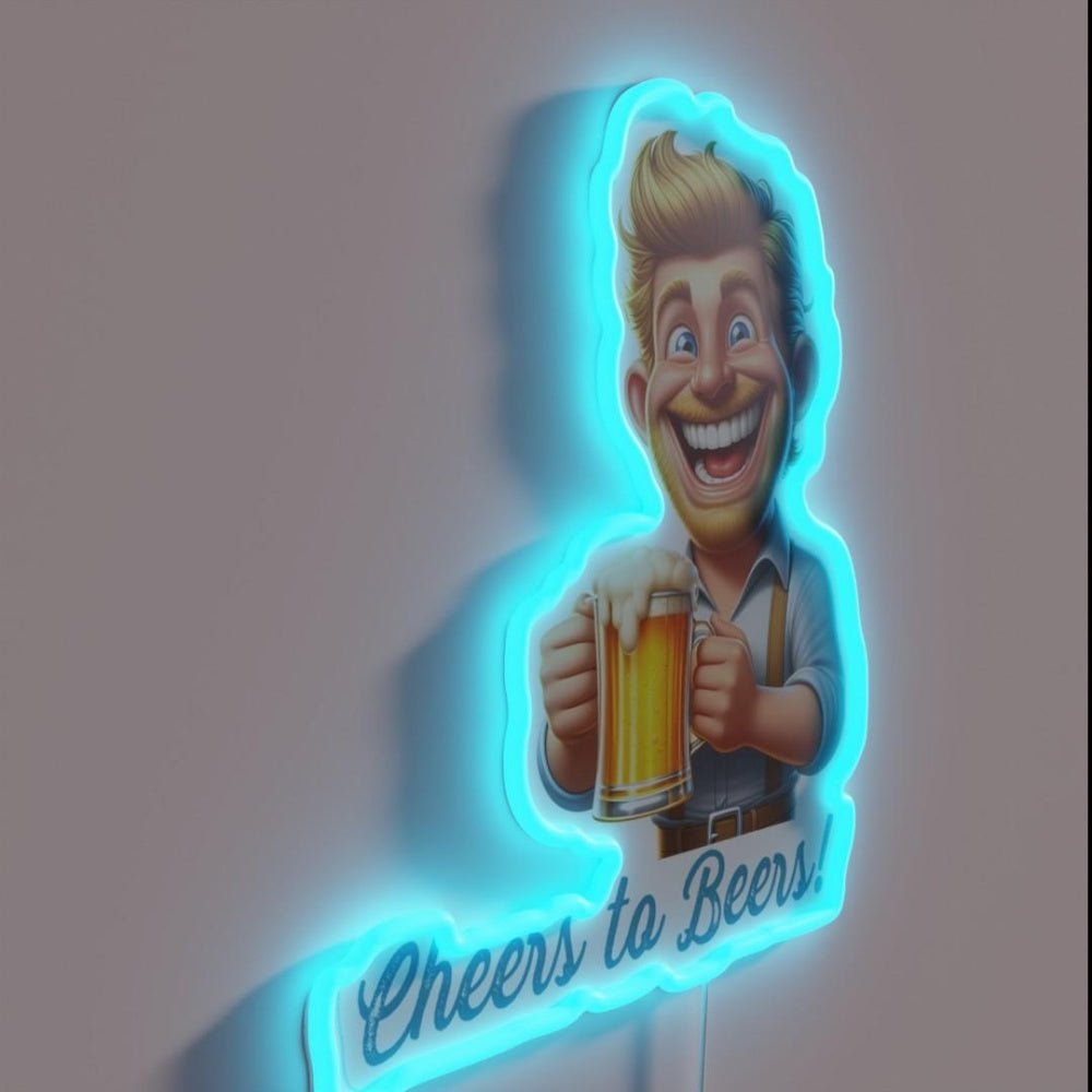 Cheers To Beers Rgb Led Neon Sign Bar Uv Printed Decor - Shineneon