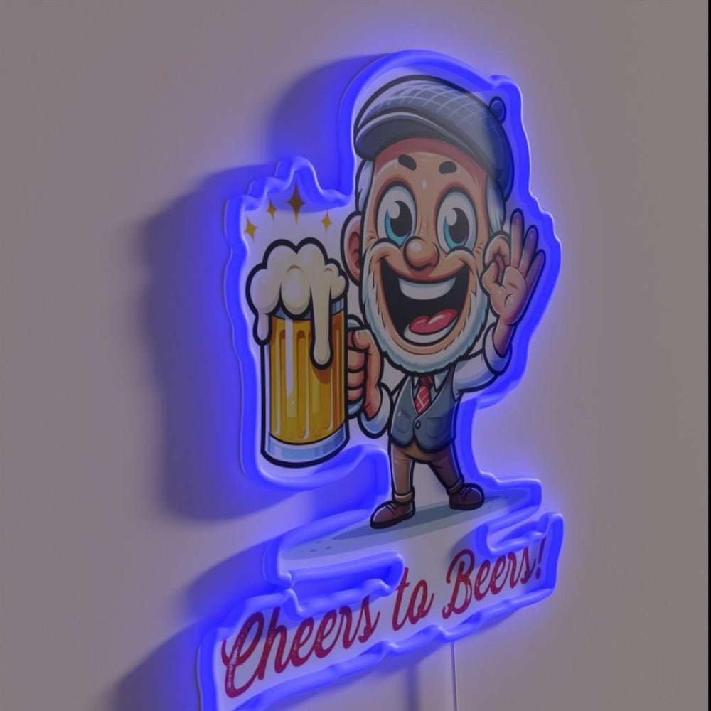 Cheers To Beers Rgb Led Neon Sign Restaurant Wall Art - Shineneon