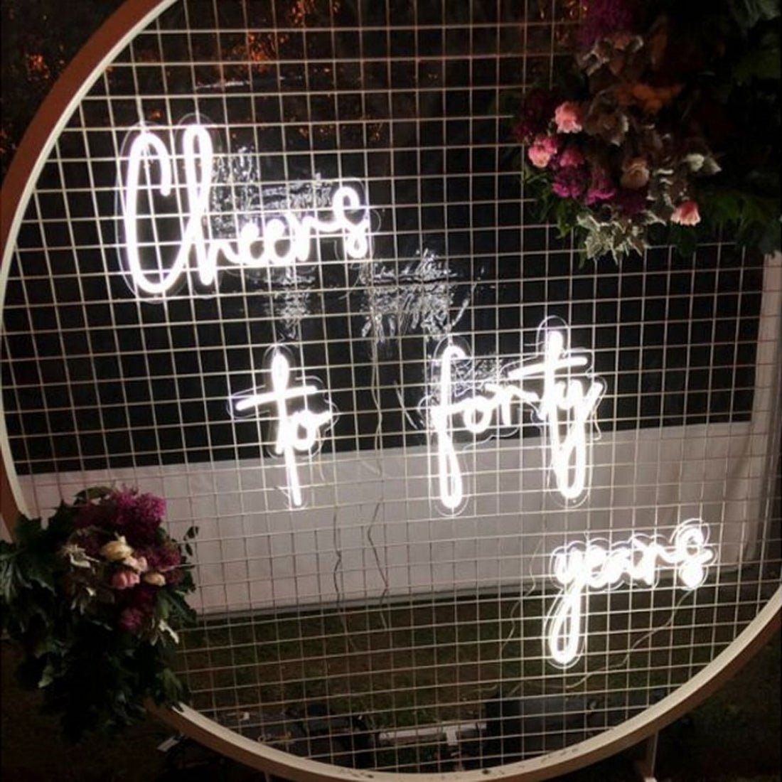 Cheers To Forty Years Led Sign Business Neon Sign - Shineneon