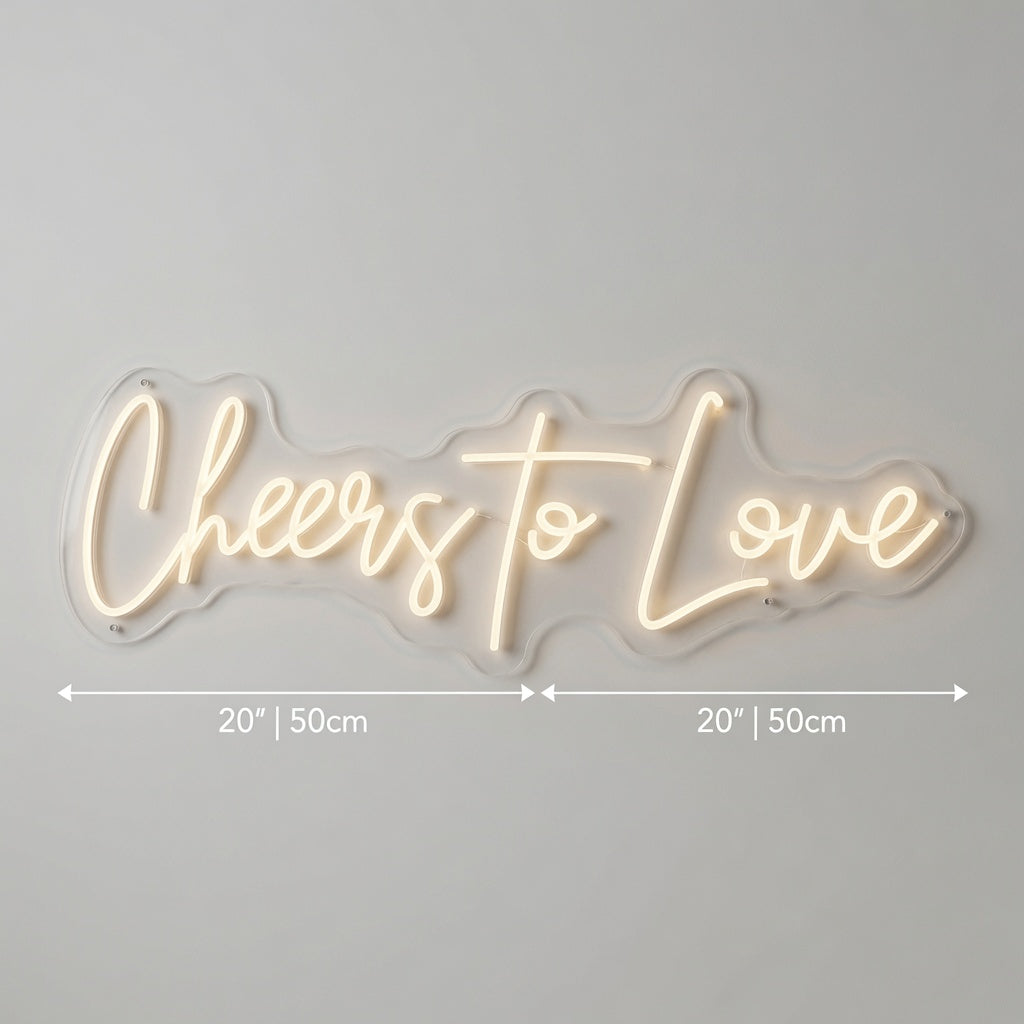 Cheers To Love LED Neon Sign - 04 Size Image