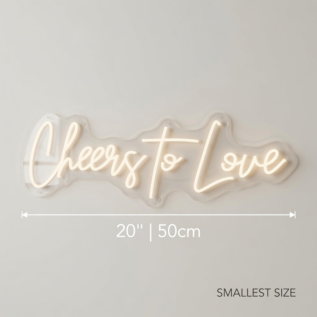 Cheers To Love LED Neon Sign Wall Neon Sign - 04 Size Image