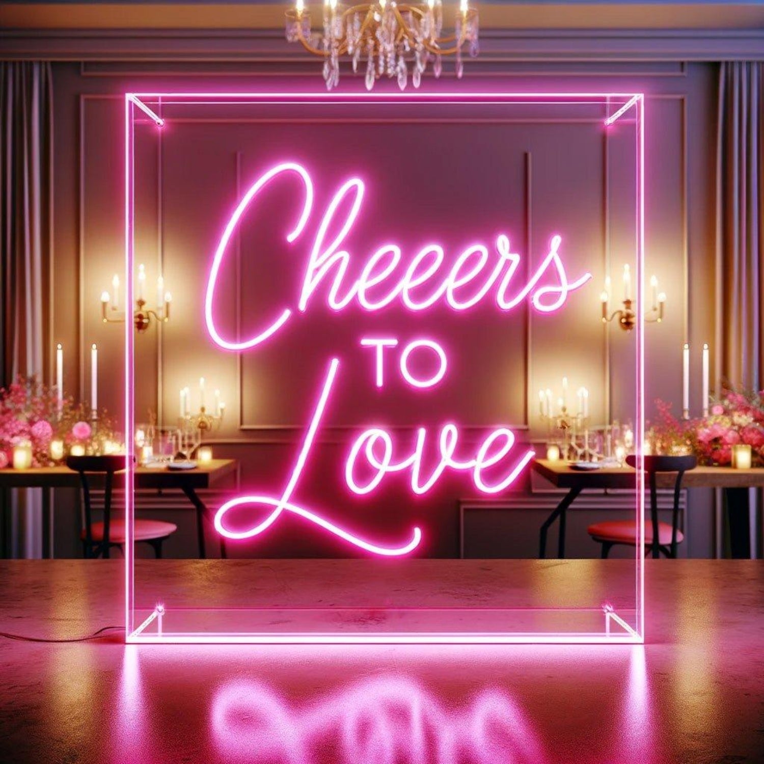 Cheers To Love Led Neon Sign Wedding Decor | Shineneon