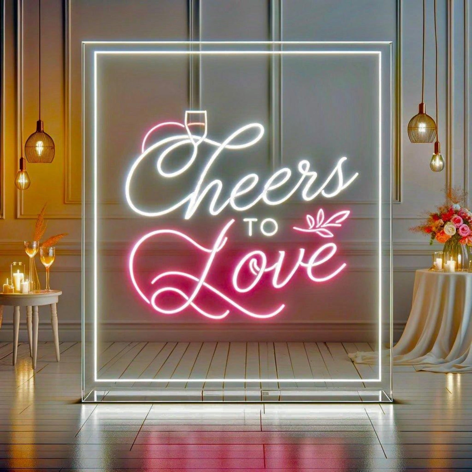 Cheers To Love Led Neon Sign Wedding Decor | Shineneon