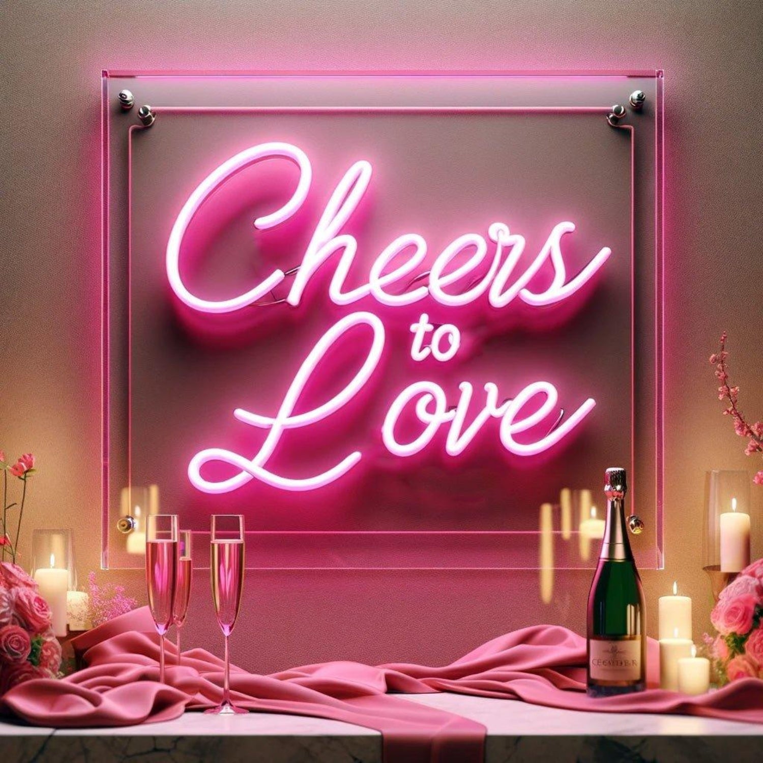Cheers To Love Led Neon Sign Wedding Decor | Shineneon