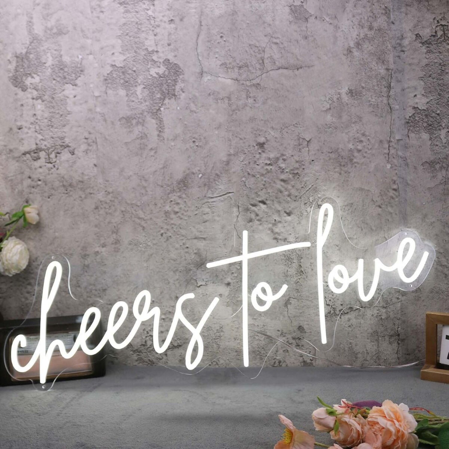Cheers To Love White Neon Sign | Shineneon