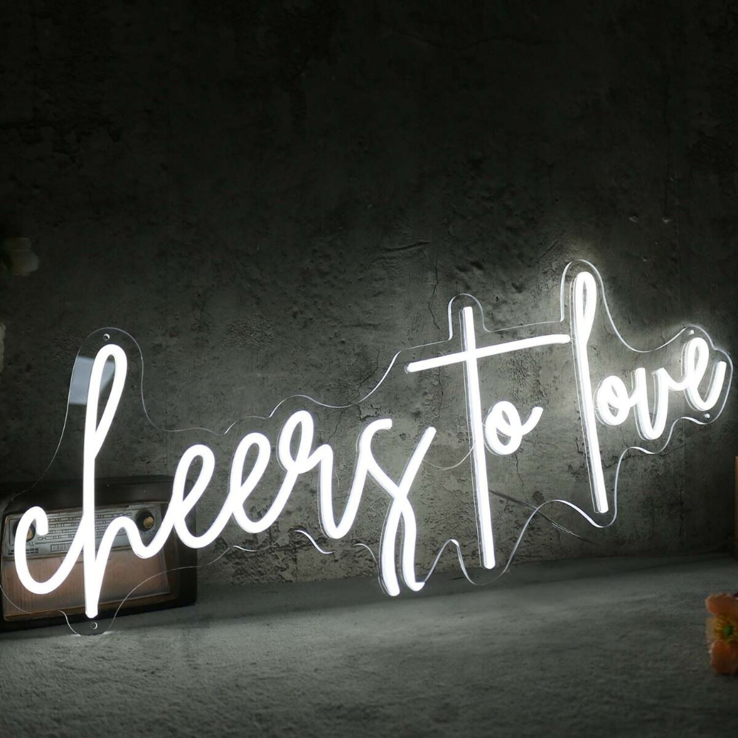 Cheers To Love White Neon Sign | Shineneon