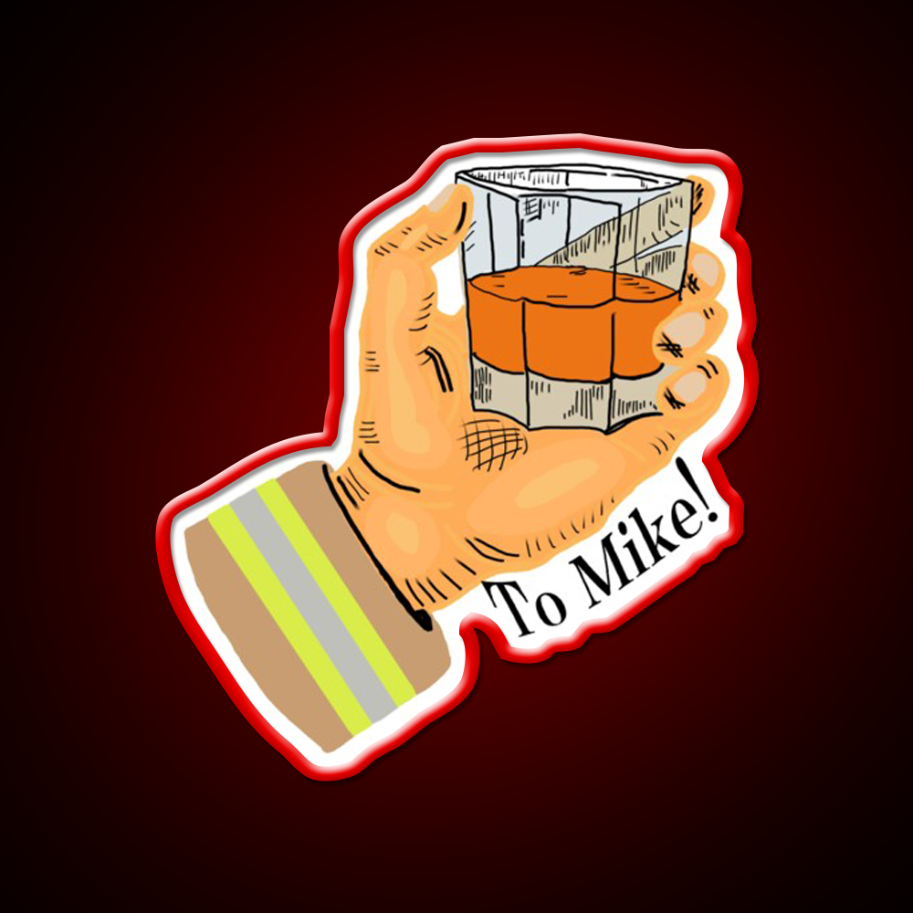 Cheers To Mike Whiskey Drink Bar Led Neon Sign Rgb Color