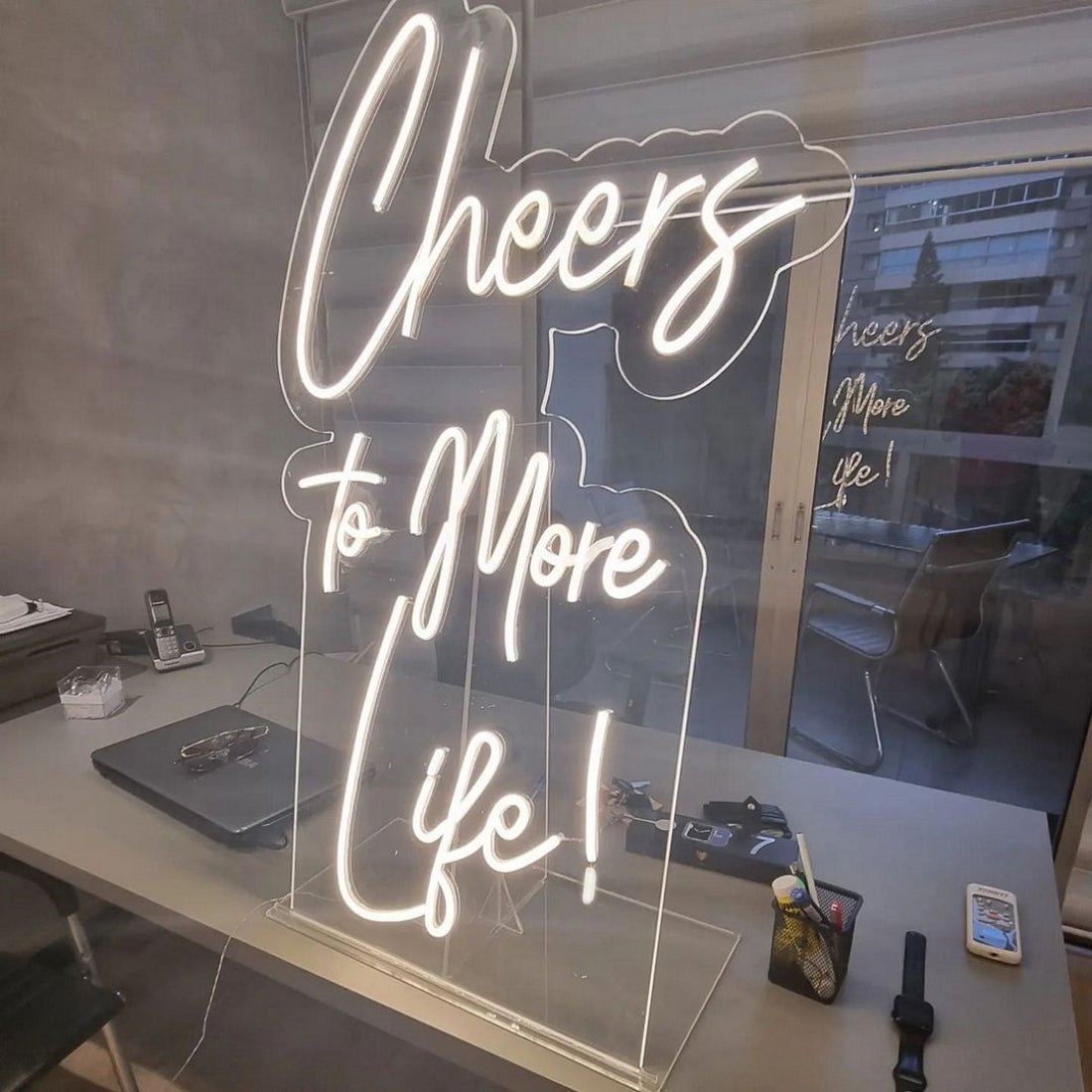 Cheers To More Life Led Sign Business Neon Sign - Shineneon