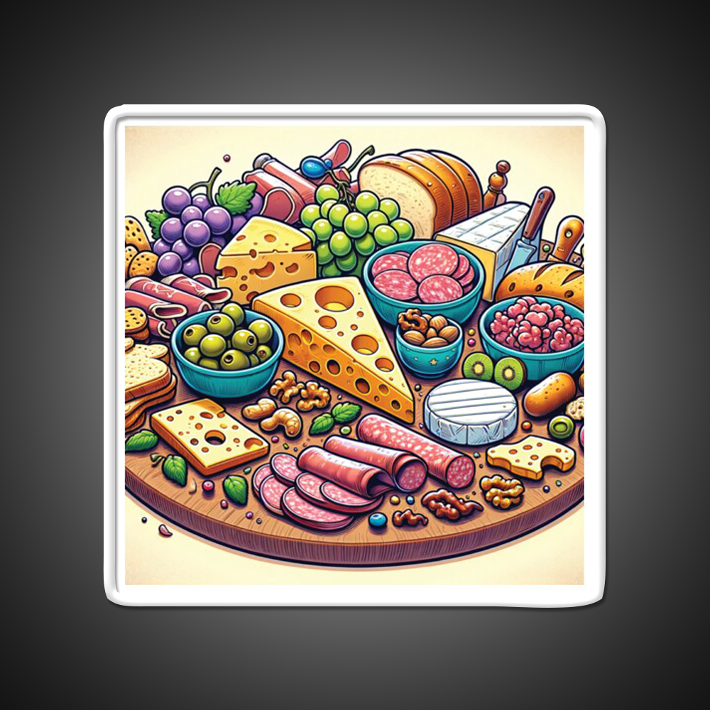 Cheese Board Snack Food Led Neon Sign Rgb Color - Shineneon