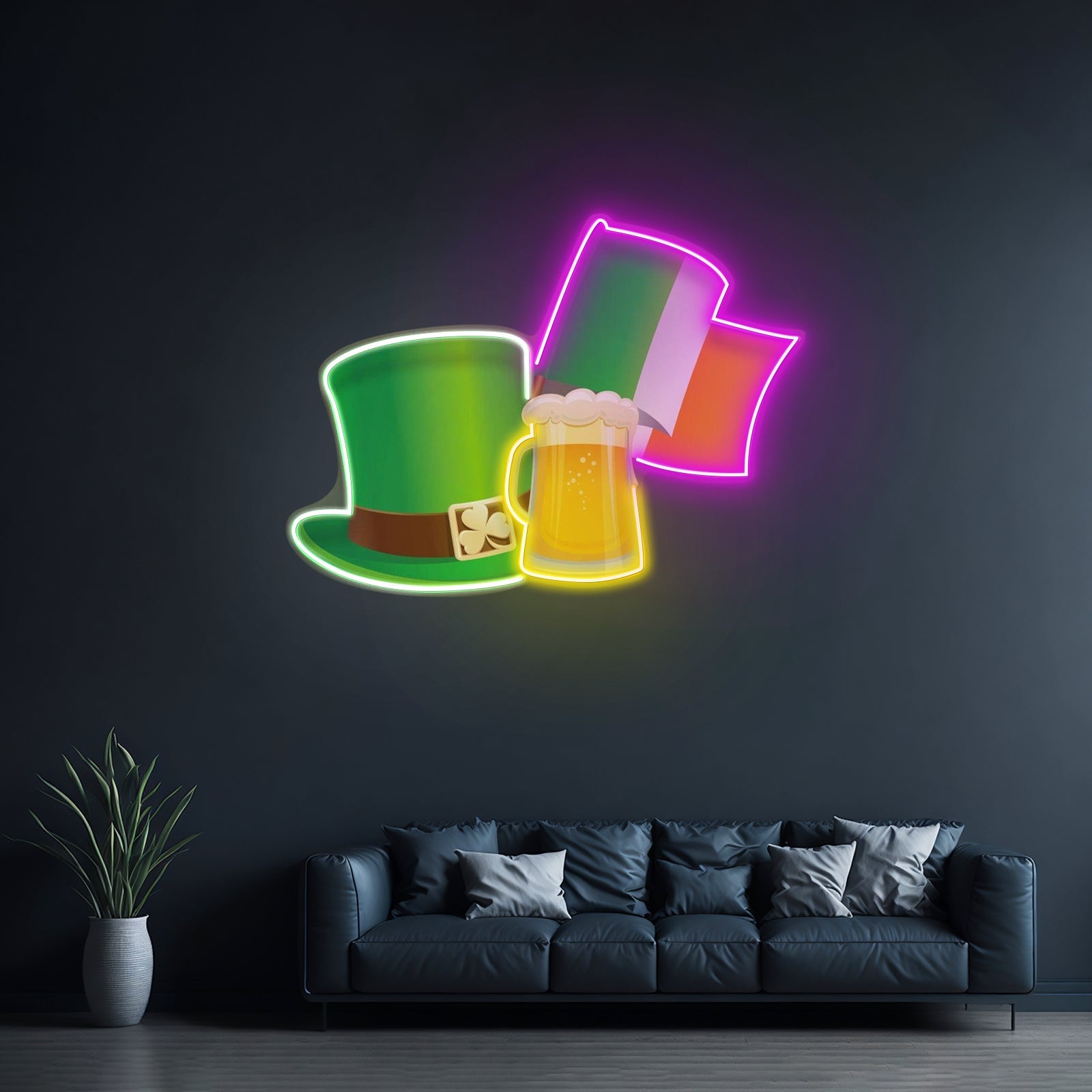 Cheese Burger Cartoon Led Neon Sign Light Custom Led Signs - Shineneon