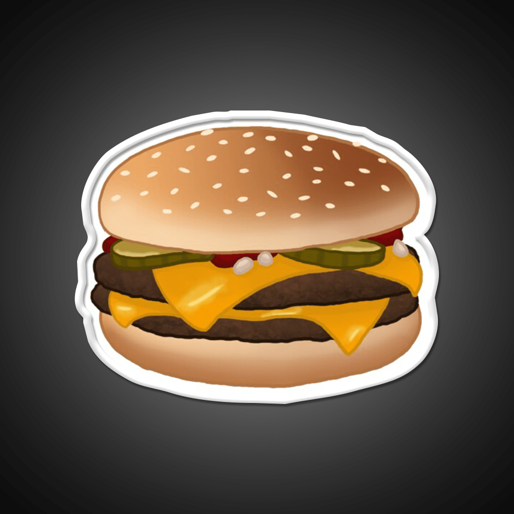 Cheese Burger Fast Food Led Neon Sign For Burger Place Rgb Color - Shineneon