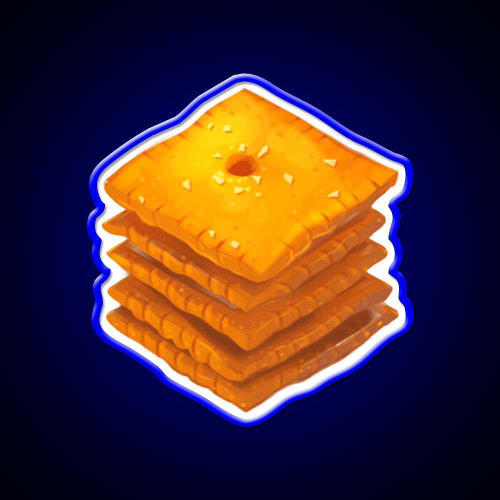 Cheese Cracker Stack Snack Food Led Neon Sign Rgb Color - Shineneon