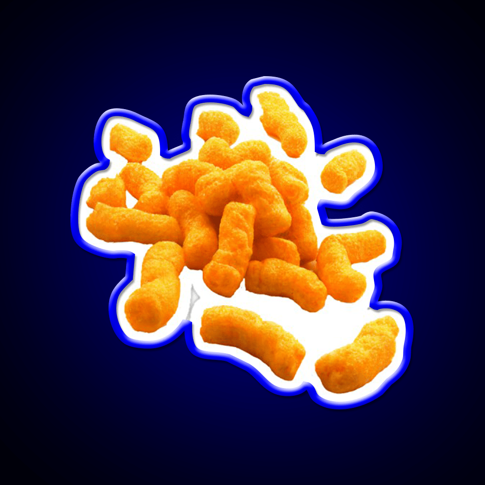 Cheese Puffs Snack Food Led Neon Sign For Snack Room Rgb Color - Shineneon