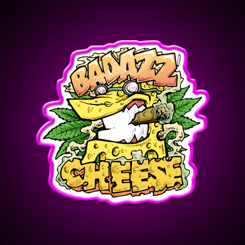 Cheese Strain Hemp Inspired Green Leaf Led Neon Sign Rgb Color - Shineneon